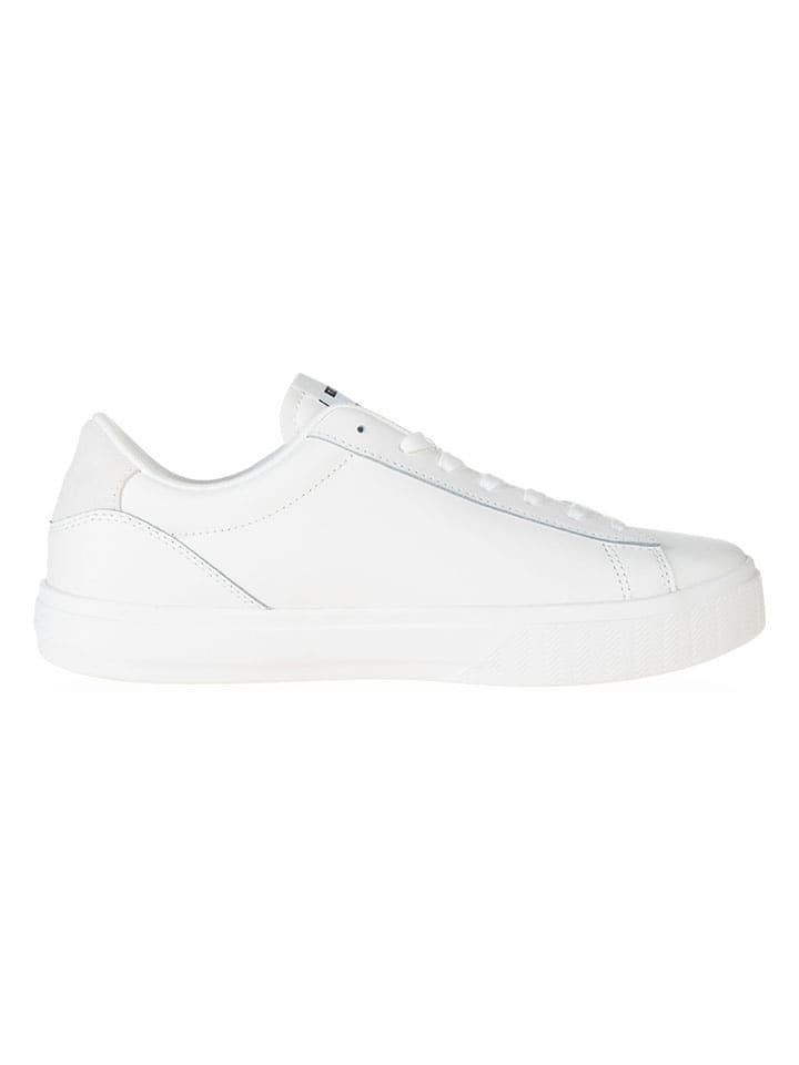 Tommy Hilfiger Shoes Leder-Sneakers in Weiß günstig kaufen