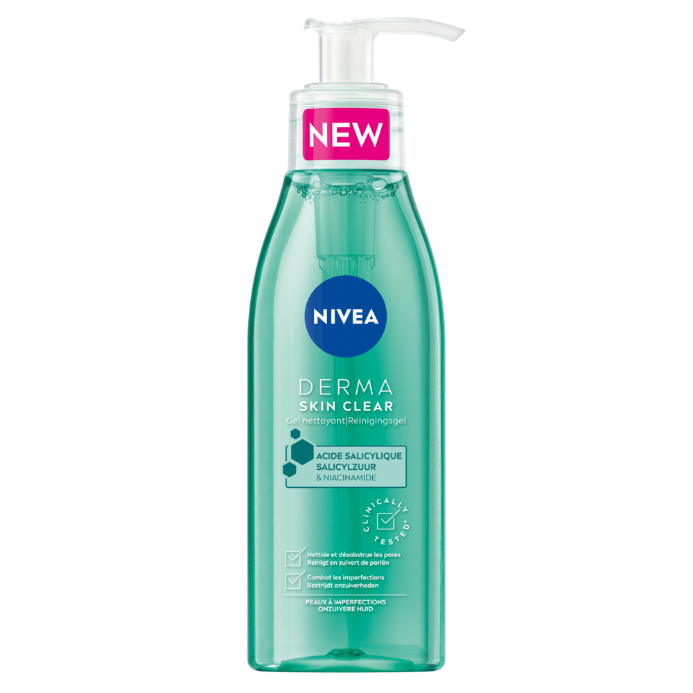 nivea DERMA SKIN CLEAR - Gel nettoyant visage150ml Gel nettoyant visage peaux à imperfections