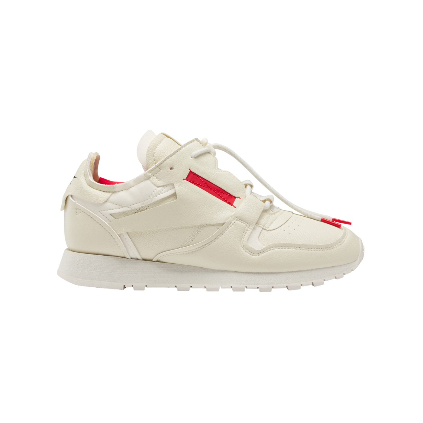 Reebok Classic Vegan Beige Rot Schwarz Laufschuh