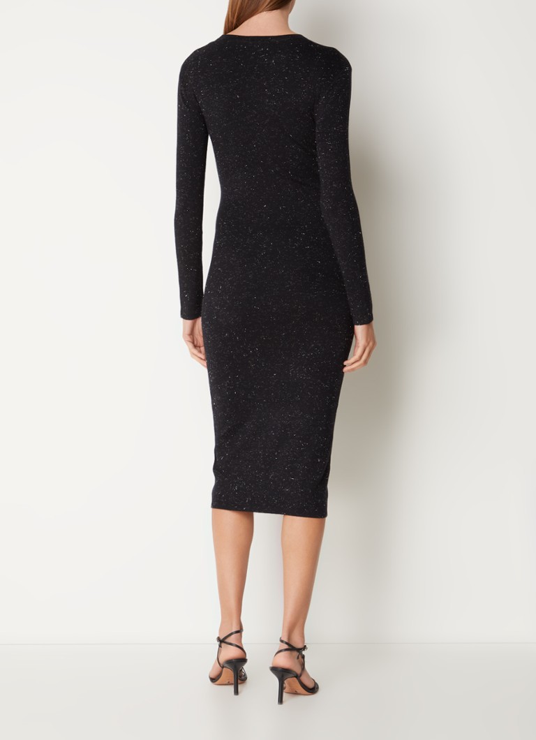 Whistles Annie Feinstrick-Midikleid mit Glitzer