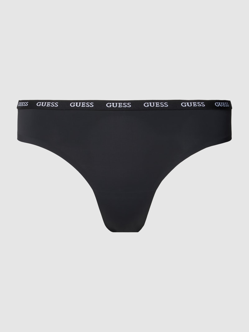 String mit elastischem Logo-Bund Modell 'DARCEY BRAZILIAN' in schwarz