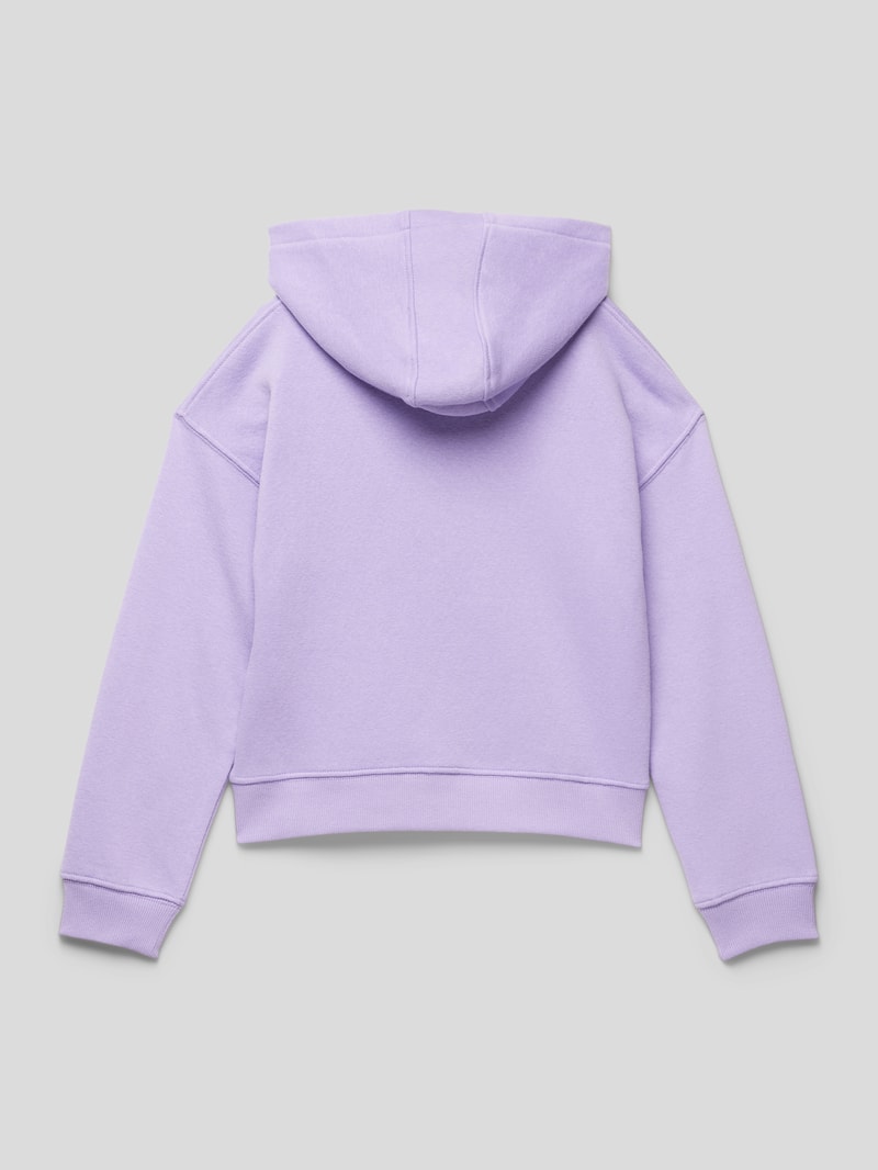 Cropped Hoodie mit Label-Print Modell 'CLEAN' in flieder