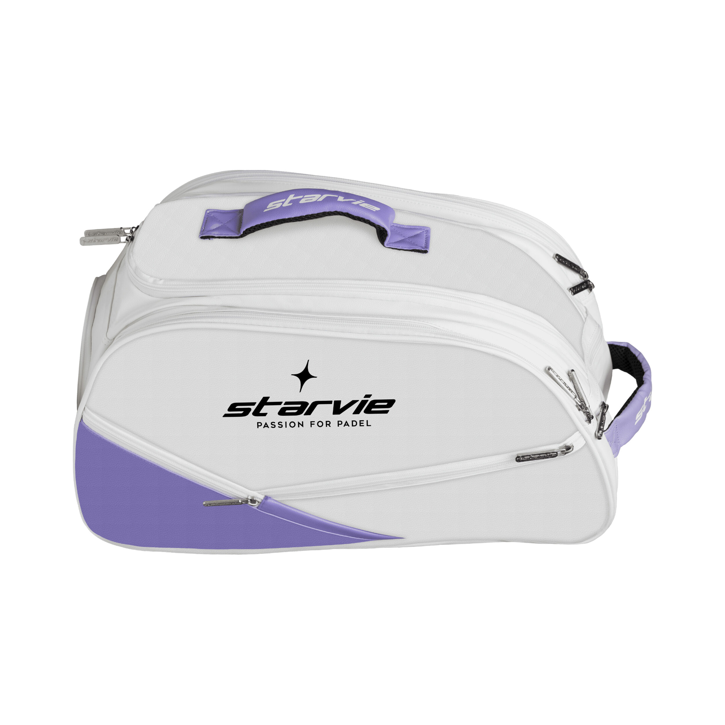 White Padelschlägertasche - Weiß, Lila
