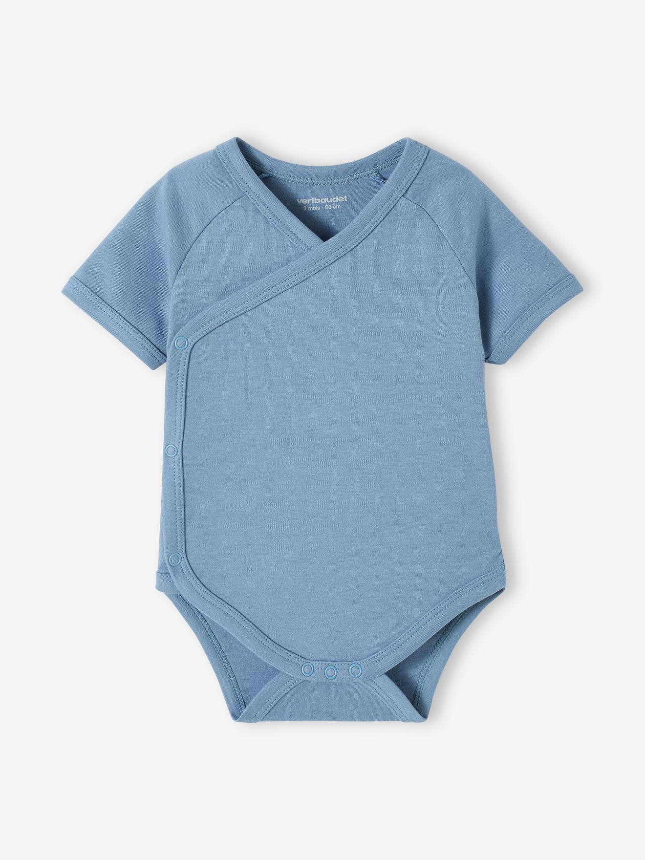 Vertbaudet 5er-Pack Baby Wickelbodys Bio-Baumwolle Oeko-Tex - himmelblau