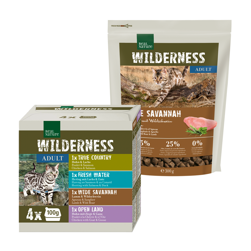 REAL NATURE Trockenfutter REAL NATURE WILDERNESS Adult Mischfütterungs-Set 2tlg.
