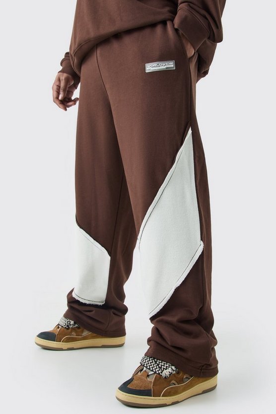 Plus lockere Jogginghose mit rohem Saum