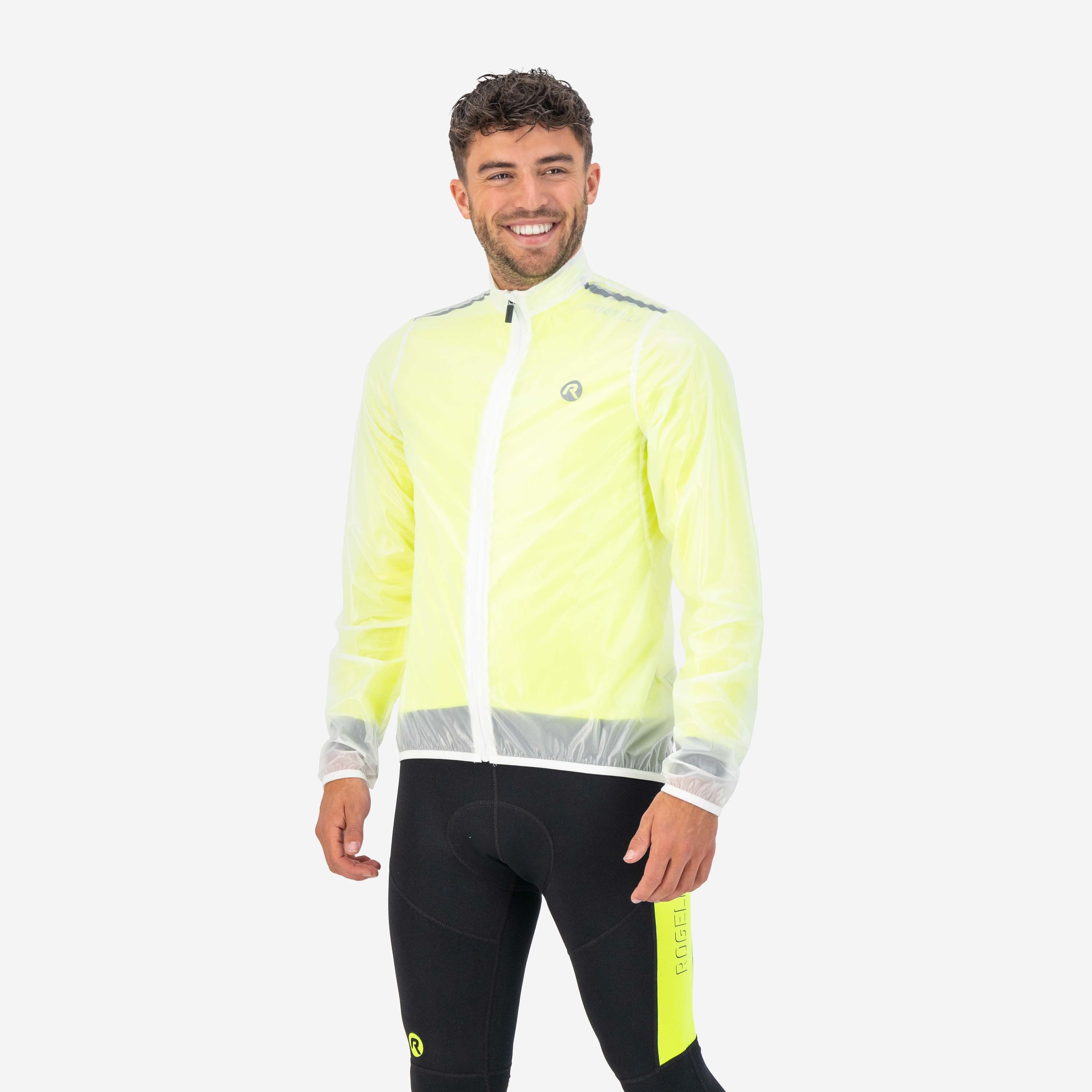 Rogelli Emergency Weiß Herren Fahrrad Regenjacke