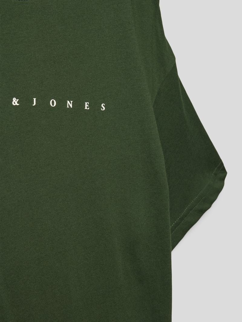 T-Shirt mit Label-Print Modell 'STAR' in weiß