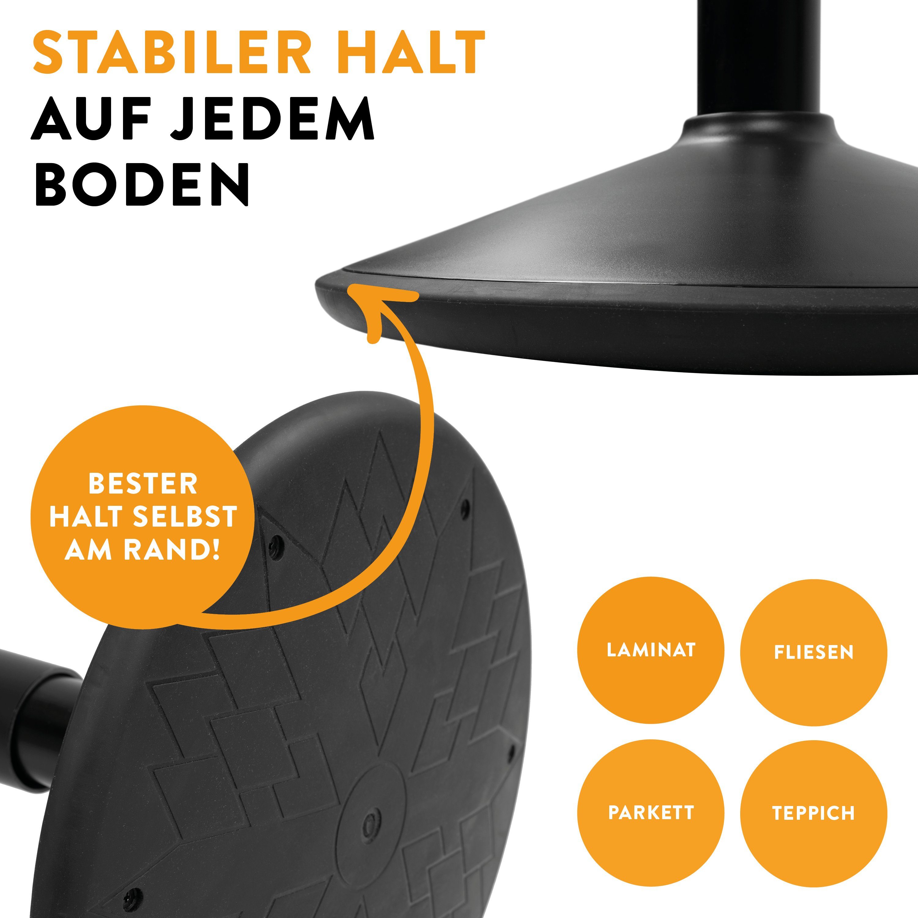 boho office® Stehhilfe, ergonomische Sitzhilfe in Schwarz, höhenverstellbar von 56-81 cm