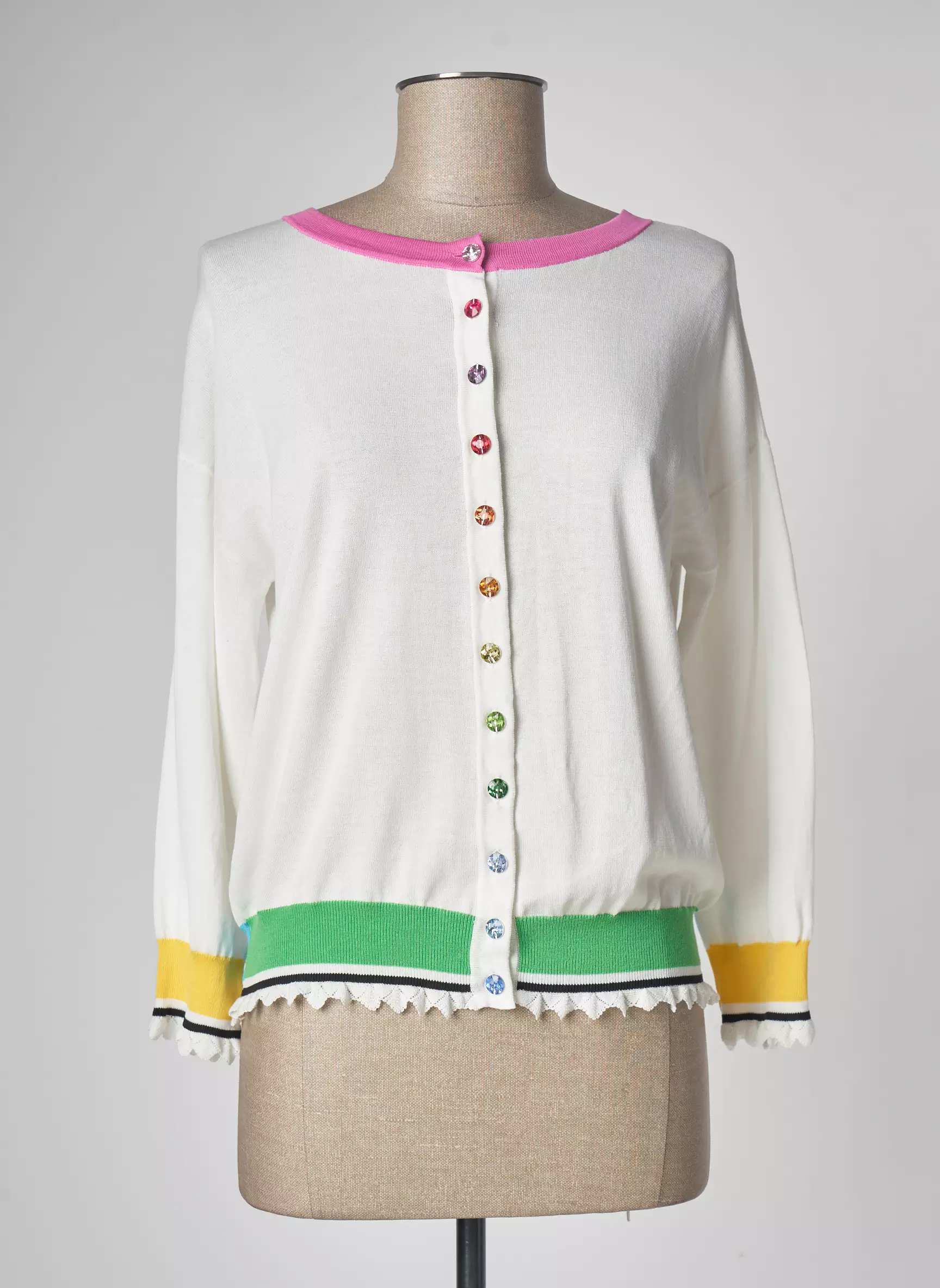 Jei S By Letizia Denaro Cardigans Femme couleur blanc