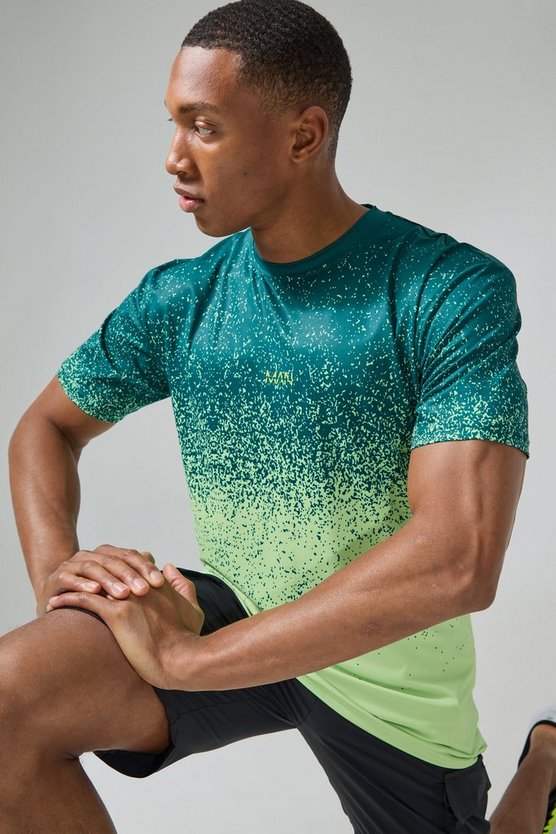 Man Active grünes Ombre T-Shirt