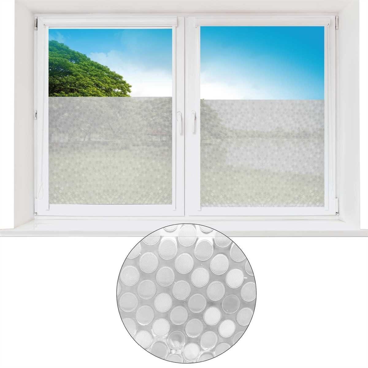 Fensterfolie, Pro Home, blickdicht, strukturiert, selbsthaftend und blickdicht Sichtschutzfolie statische Schutzfolie, viele versch. Größen und Designs verfügbar