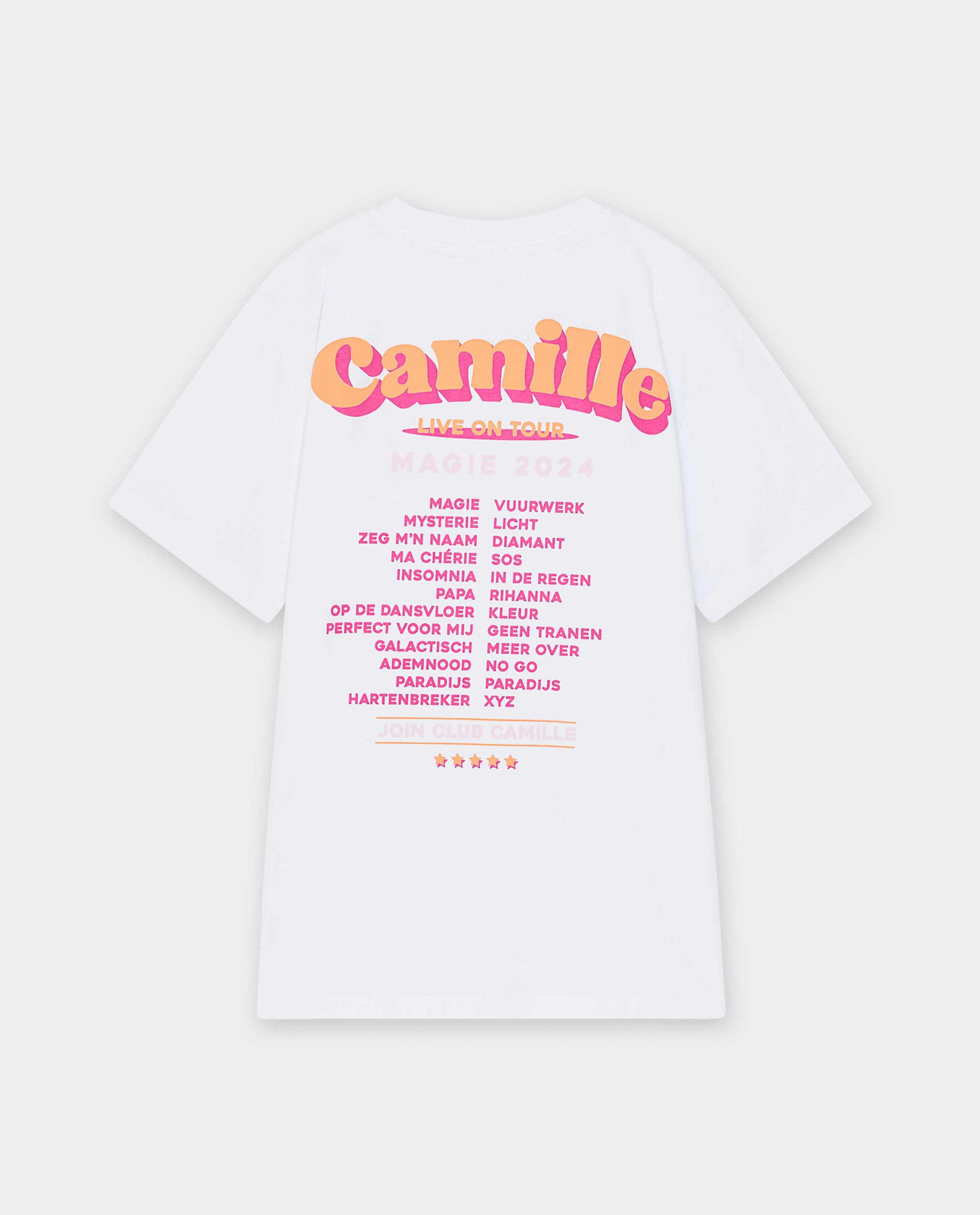 Tricou CAMILLE MAGIC seaside tour, unisex, 4-14 ani, alb