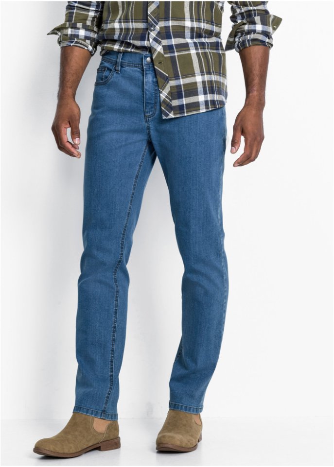 Regular Fit Stretch-Jeans, Straight mit recyceltem Polyester (2er Pack)