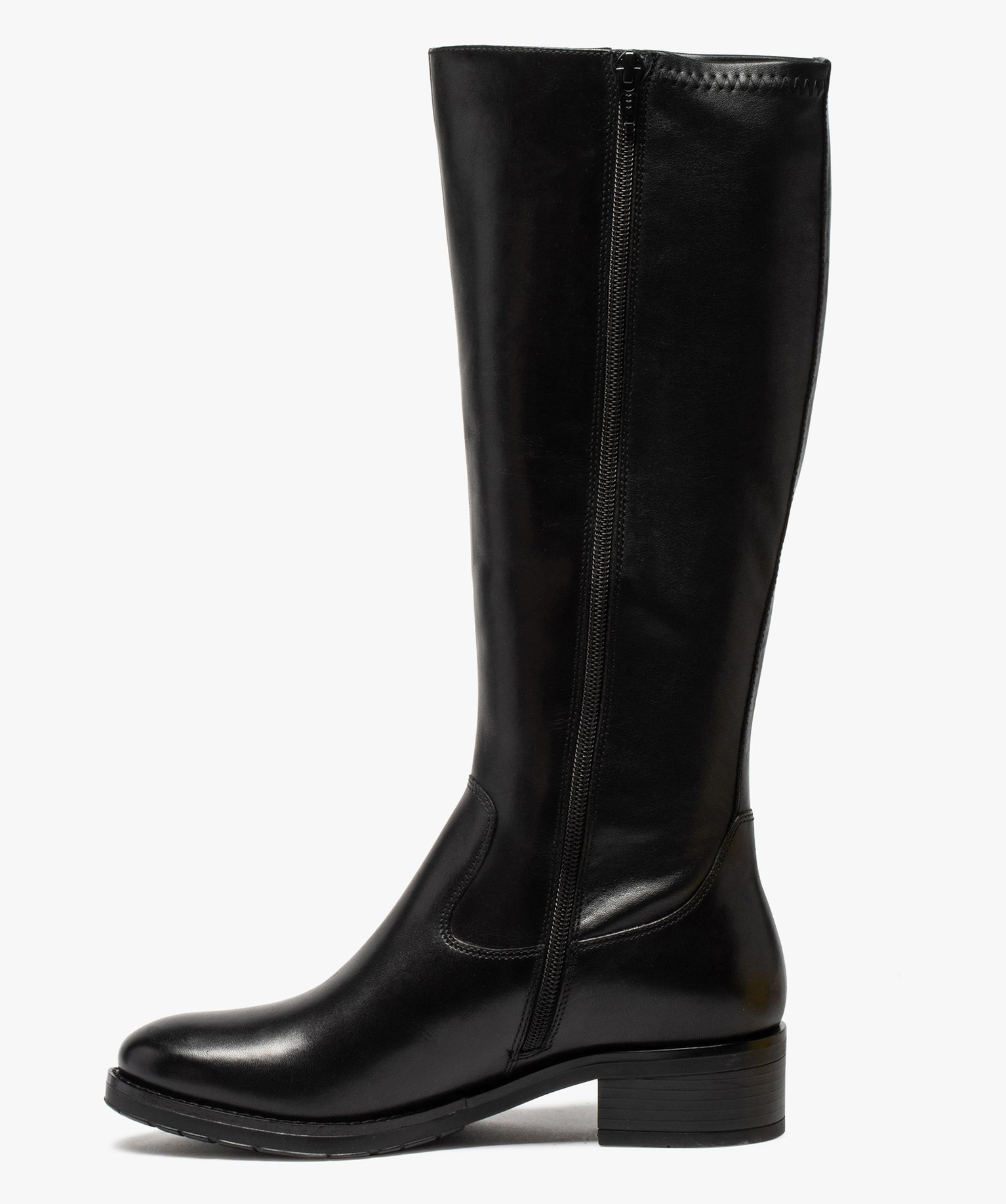 Bottes femme unies à talon plat | GEMO