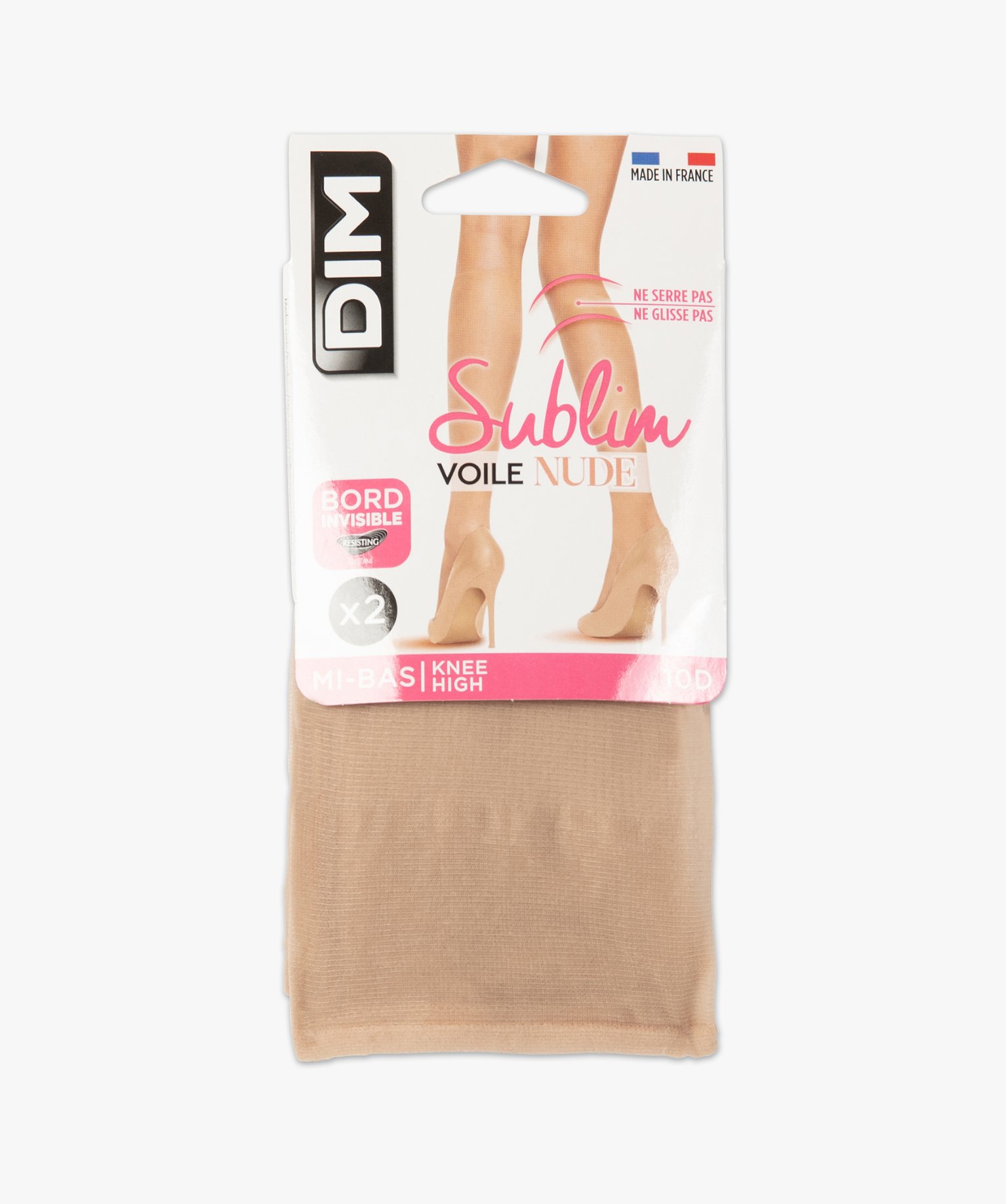 Mi-bas femme transparents voile nude (lot de 2) - Sublim DIM | GEMO