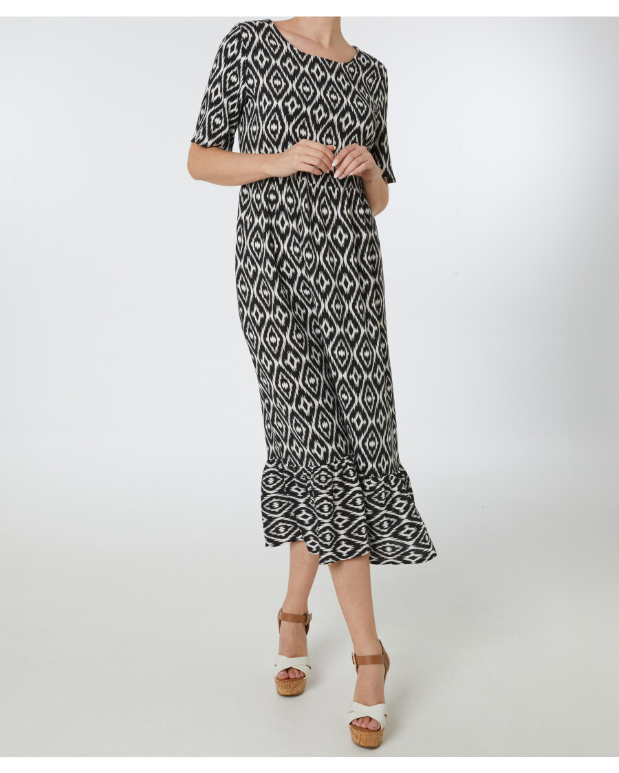 Midikleid mit Stufenschnitt
