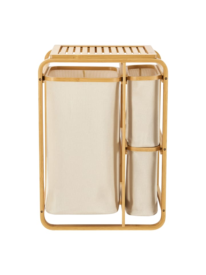 en.casa Wäschesammler Evenes in Beige (H)70.5cm (B)49.5cm (T)33cm günstig kaufen onesize