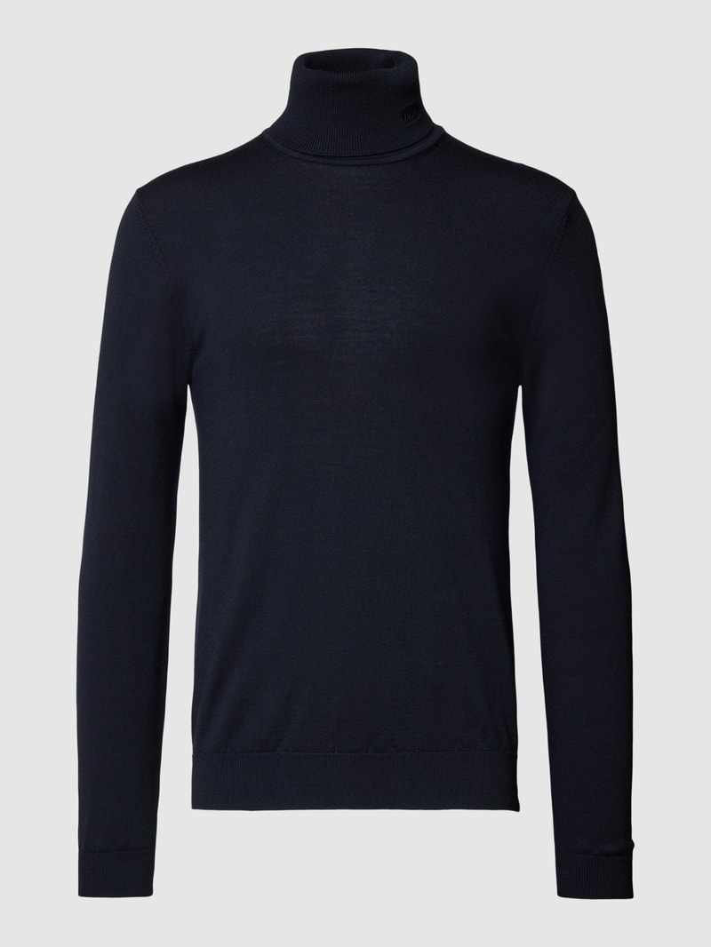 Strickpullover mit Rollkragen Modell 'San Thomas' in marineblau