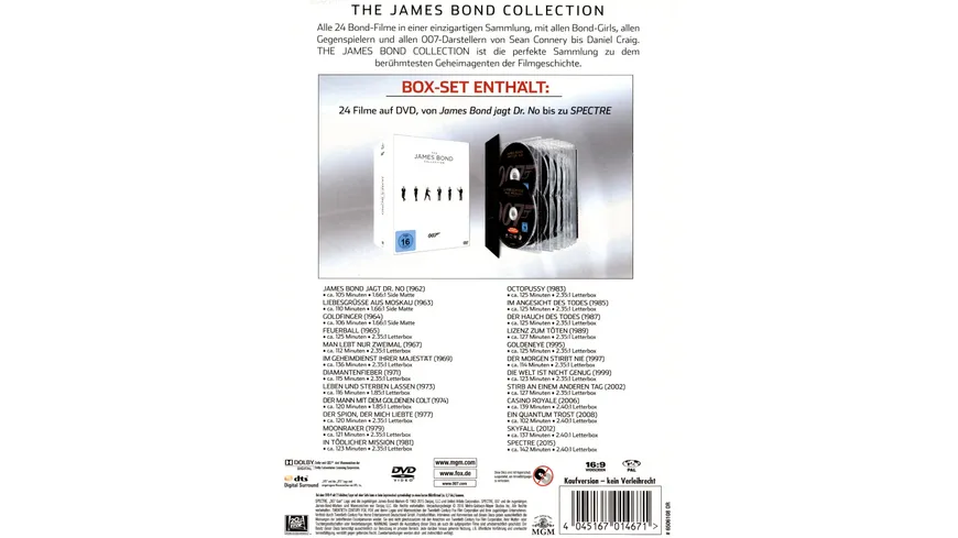 James Bond - Collection 2016  [24 DVDs]