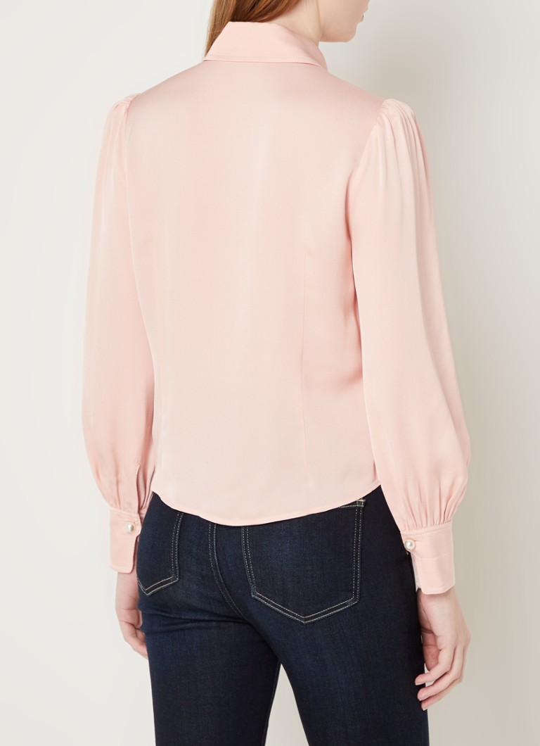 L.K.Bennett  Sonya blouse met pofmouw en sierknopen