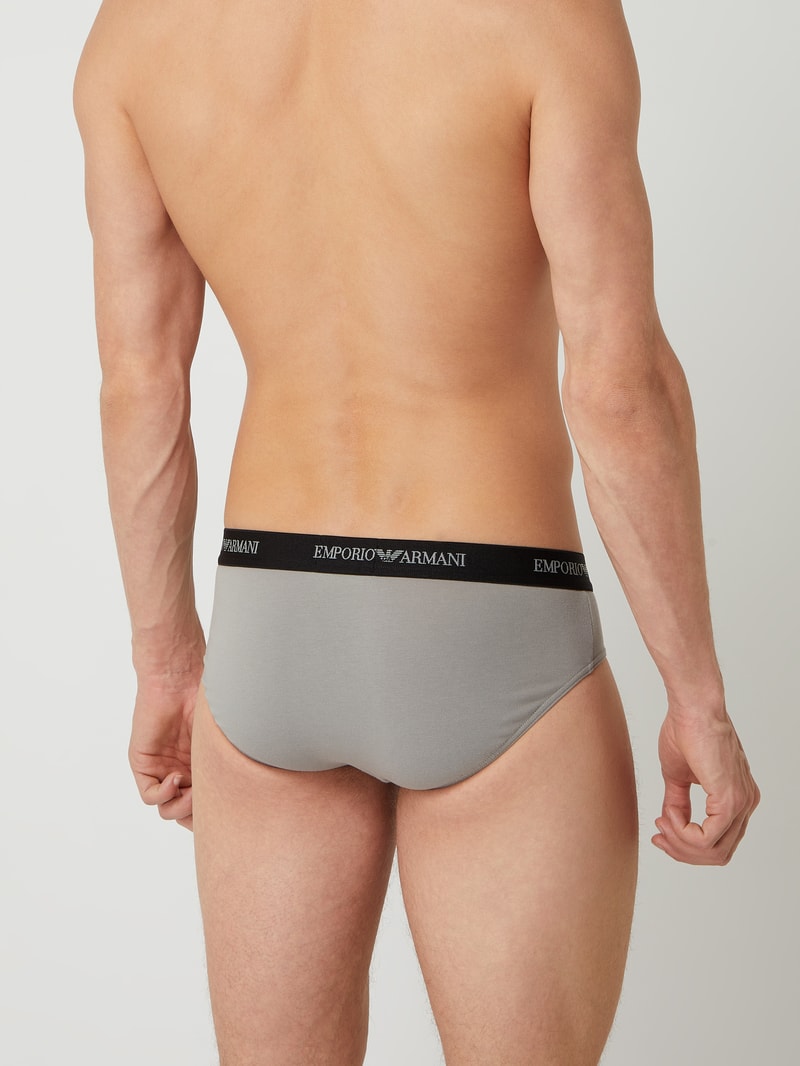 Slip mit Stretch-Anteil im 2er-Pack in schwarz