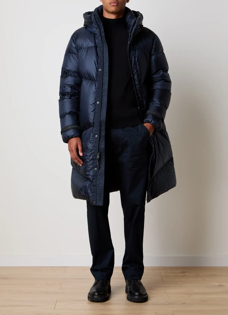 Woolrich Quilted Parka with Down Padding and Hood