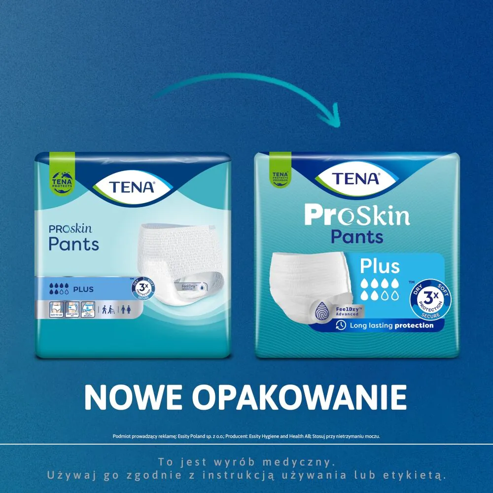 Απορροφητικά εσώρουχα Tena Proskin Pants Plus, μέγεθος L, συσκευασία των 30