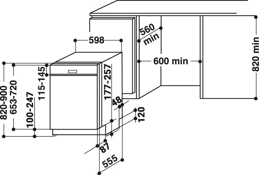 BAUKNECHT vollintegrierbarer Geschirrspüler, OBIO POWERCLEAN 6330, 14 Maßgedecke