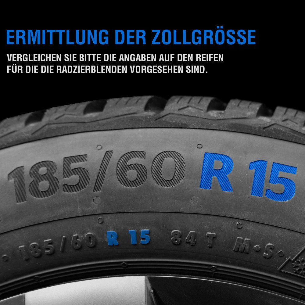 Petex Radkappen Magnum pro, 15 in Zoll, (Set, 4-St)