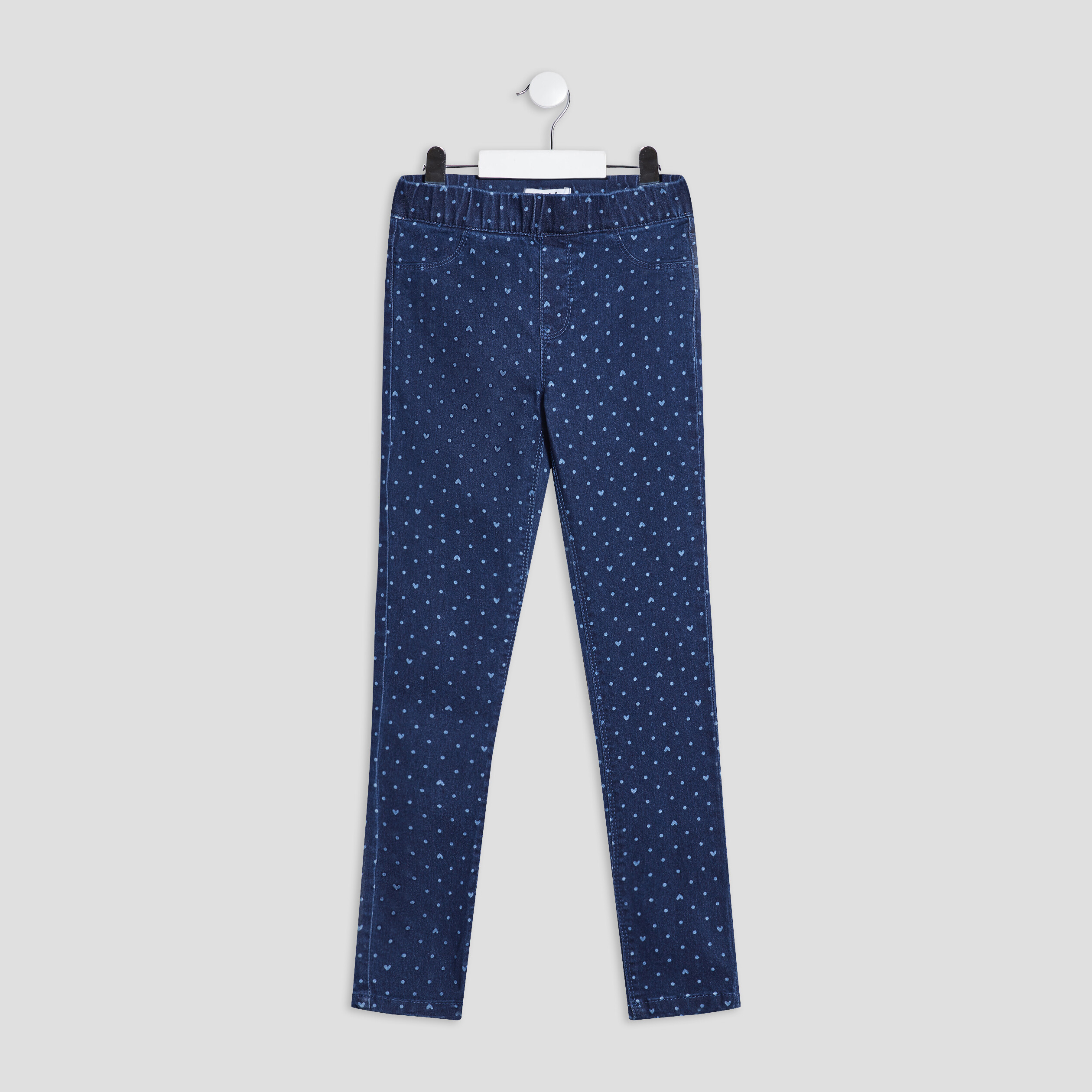 Jegging élastiqué 2 poches denim brut fille | La Halle