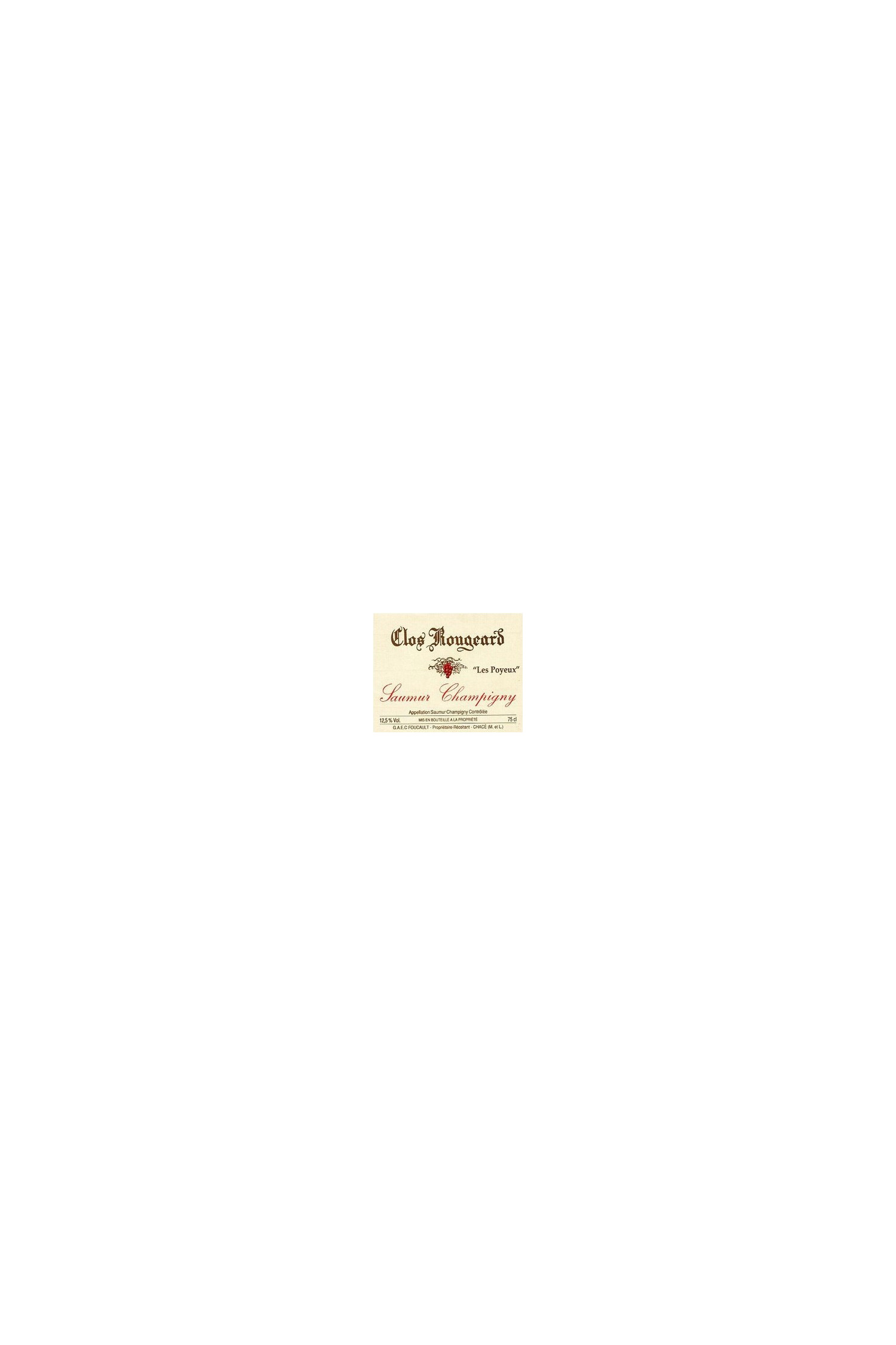 Clos Rougeard, Les Poyeux Magnum 1992, Saumur Champigny