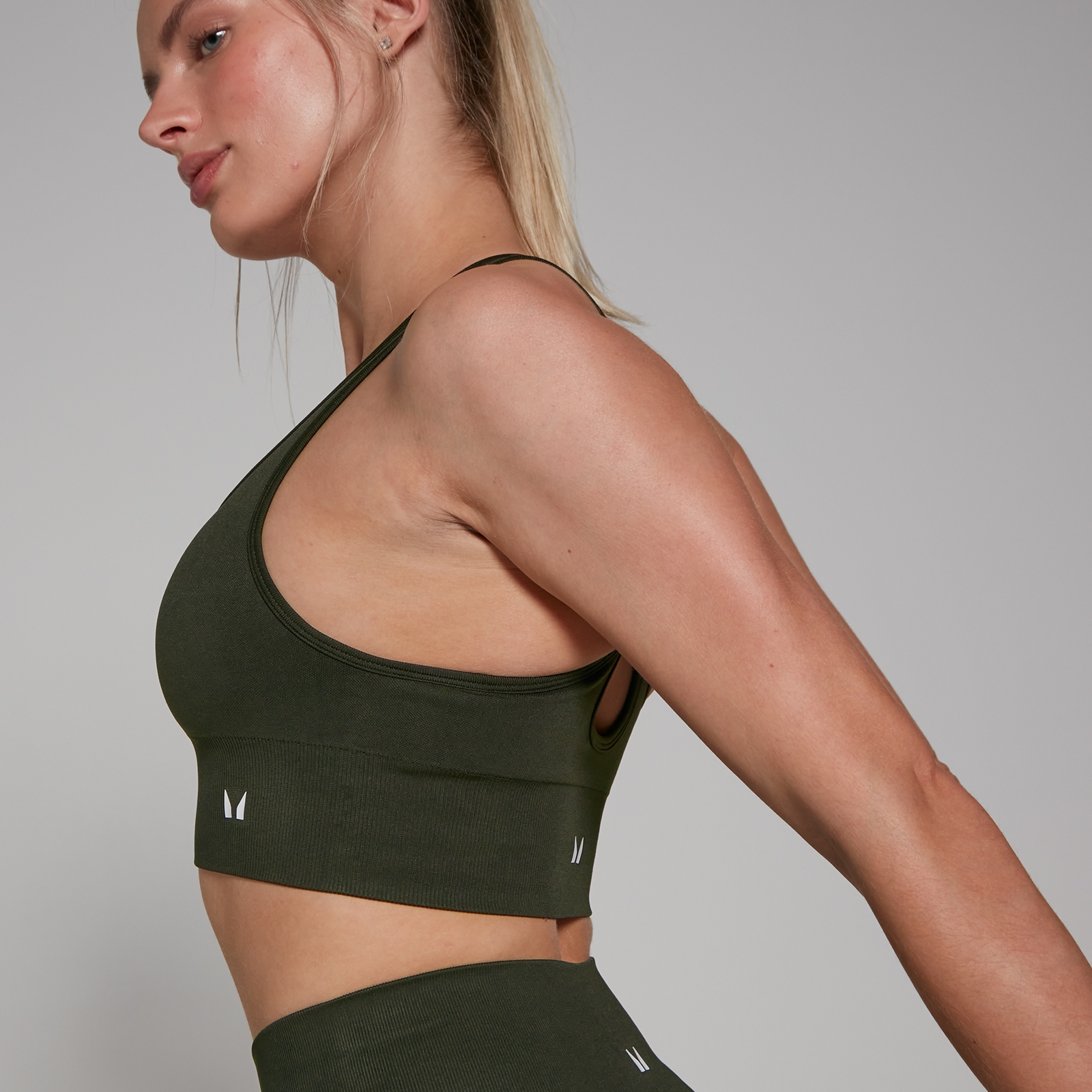Brassière de sport sans coutures MP Shape pour femmes – Vert forêt