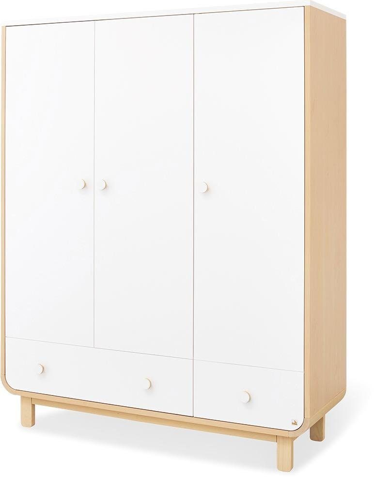 Pinolino® Babyzimmer-Komplettset Round, (Set, 3-St., Kinderbett, Schrank, Wickelkommode), breit groß; mit Kinderbett, Schrank und Wickelkommode; Made in Europe