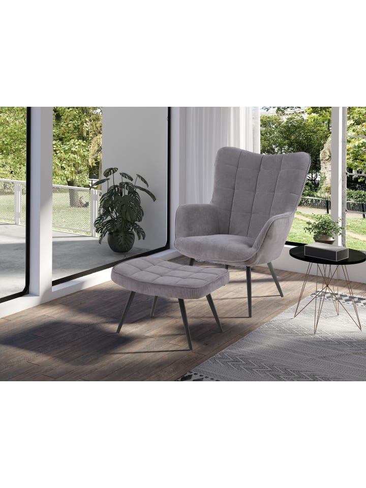 byLiving Sessel UTA in Grau günstig kaufen onesize