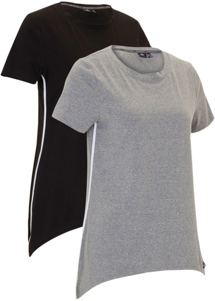 Funktions-T-Shirt mit Zipfel (2er Pack)