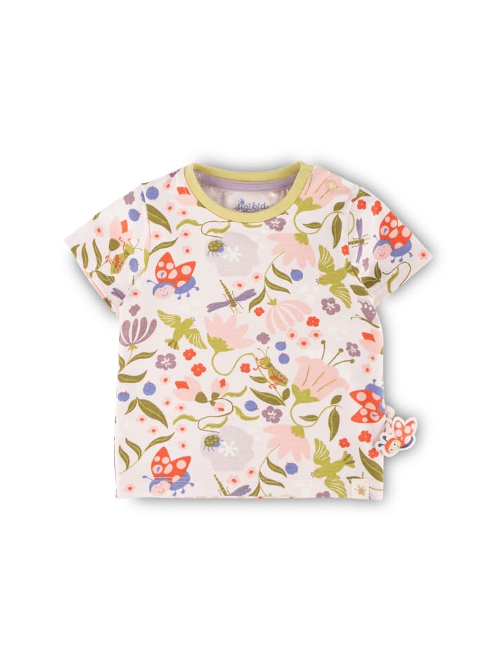 Sigikid T-Shirt happy ladybug in Weiß/Rosa/Grün günstig kaufen