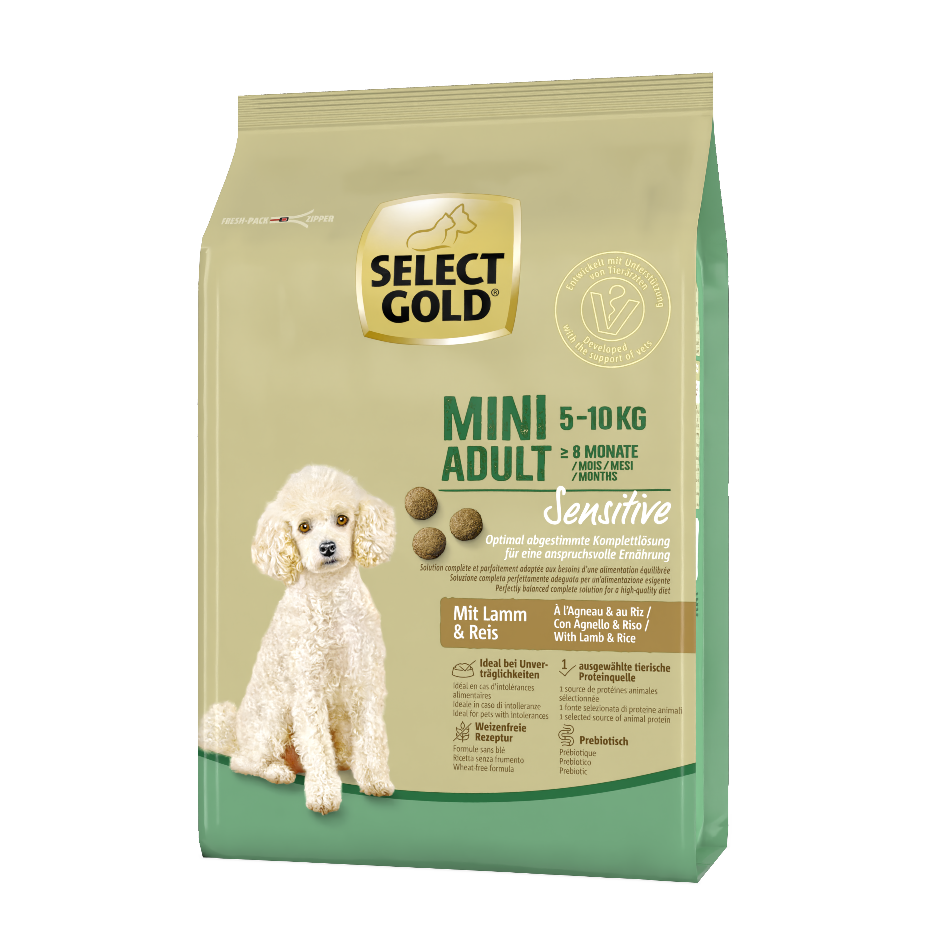SELECT GOLD Hundetrockenfutter SELECT GOLD Sensitive Mini Adult Lamm & Reis 1 kg