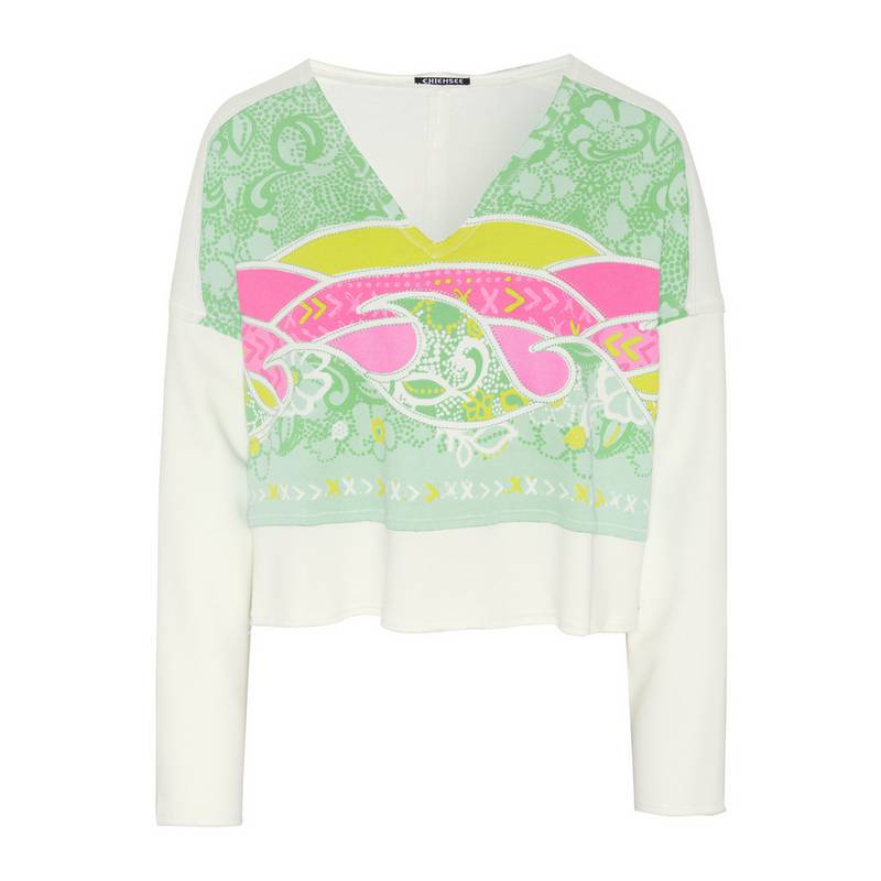 Chiemsee kurzer Loose-Fit Sweater Sweatshirt Damen