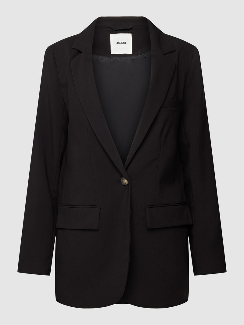 Blazer mit Reverskragen Modell 'Sigrid' in schwarz