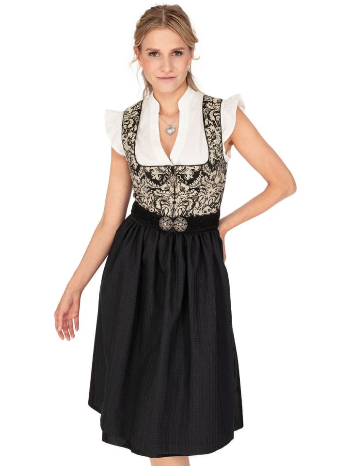 MarJo Midi Dirndl SCHÖFWEG in schwarz günstig kaufen