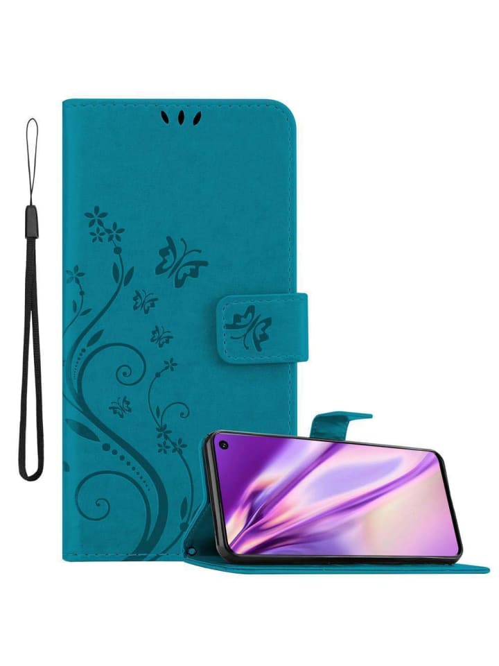 cadorabo Hülle für Samsung Galaxy S10 4G Blumen Design in FLORAL BLAU günstig kaufen Samsung Galaxy S10