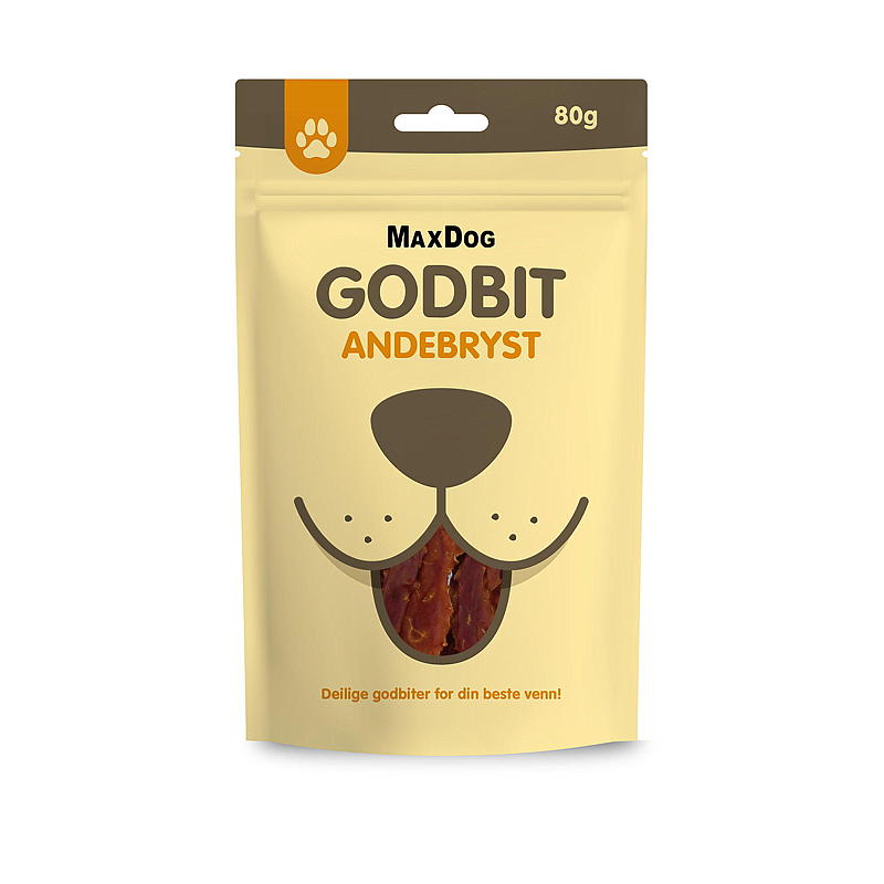 MaxDog Hundesnacks Andebryst 80 g MaxDog