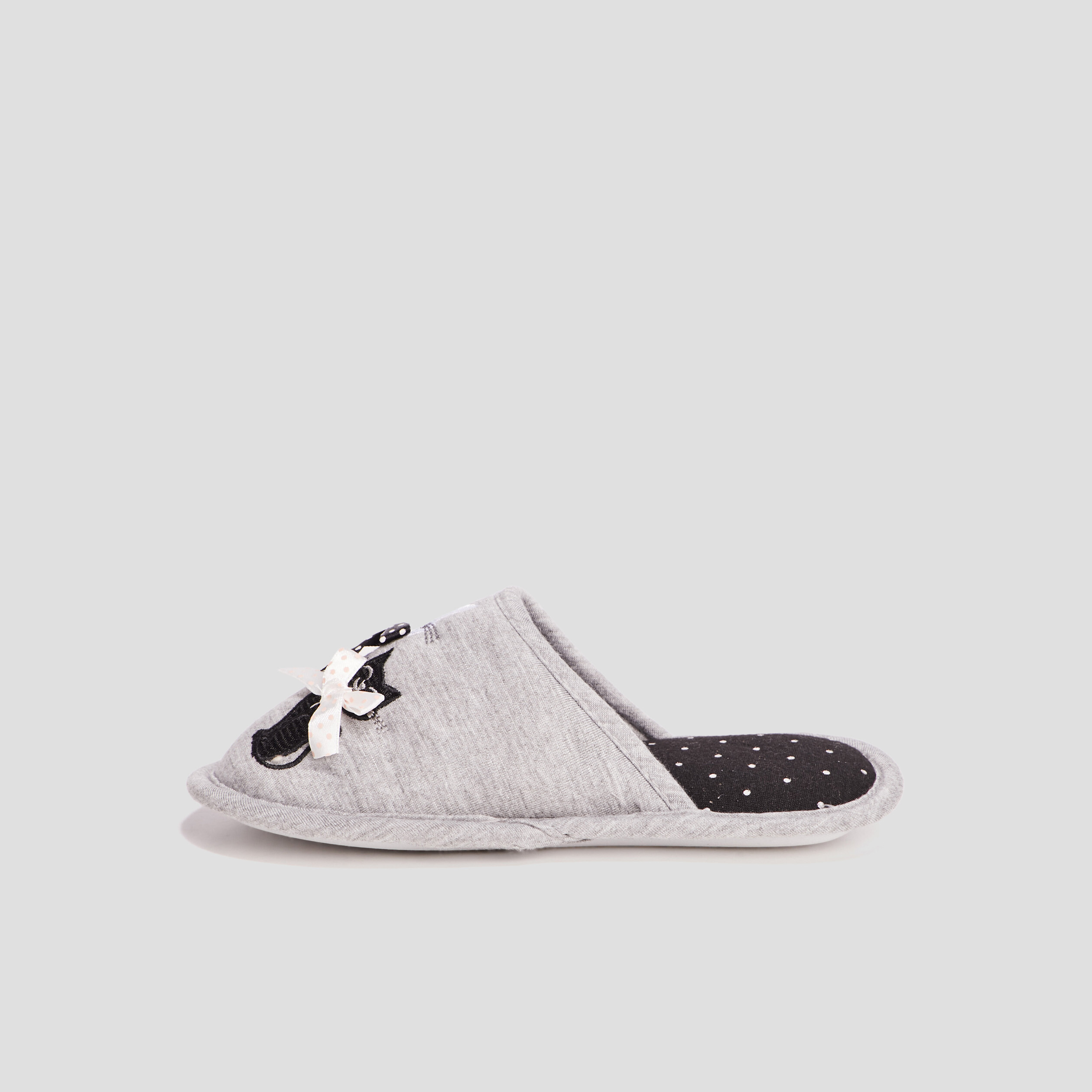 Chaussons mules gris fille | La Halle