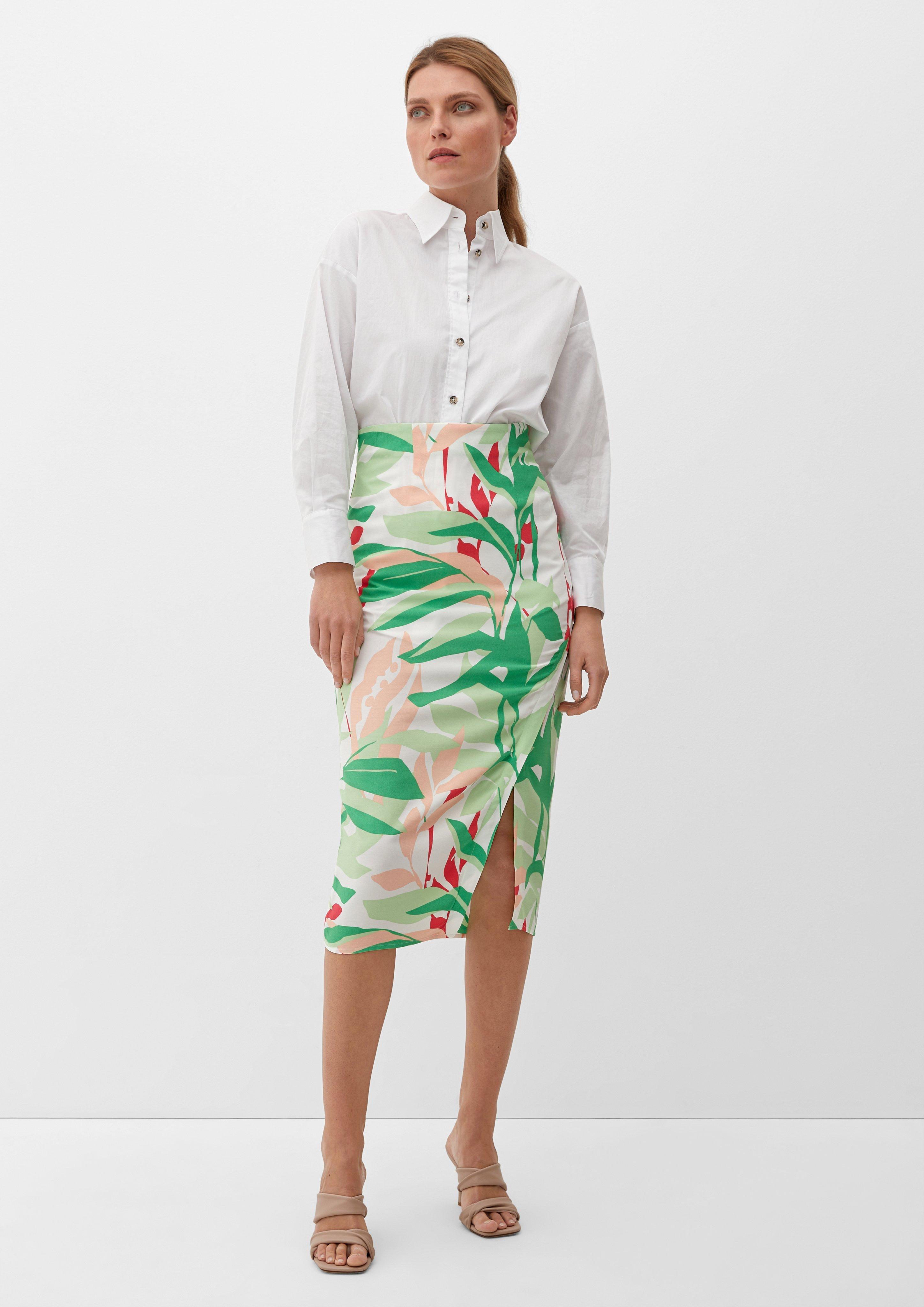 Midi-Rock mit Allover-Print  2130244-02A1