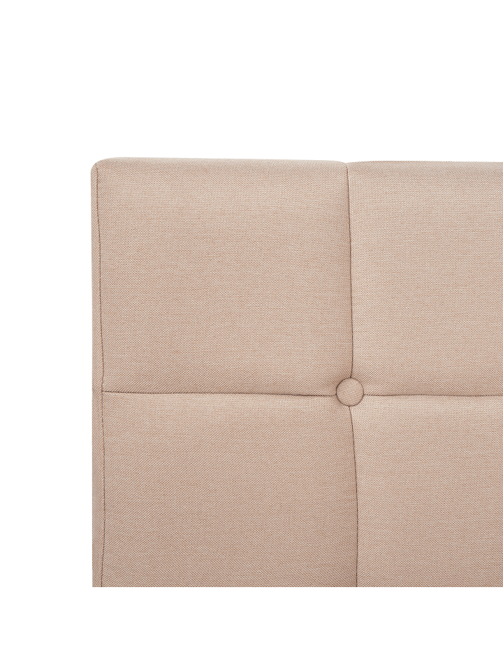 Beliani Doppelbett ADMIRAL in Beige/Silber - (W) 190 x (H) 90 x (L) 215 cm günstig kaufen onesize