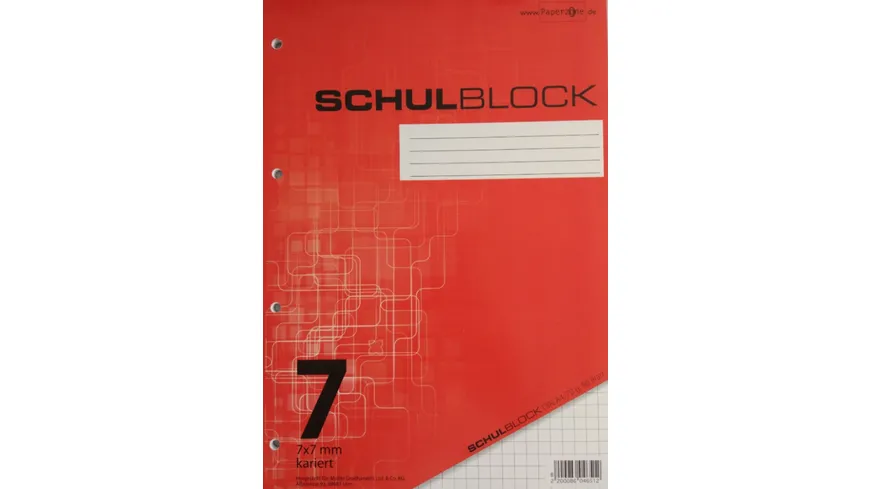 PAPERZONE Schulblock A4 Lineatur 7 50 Blatt