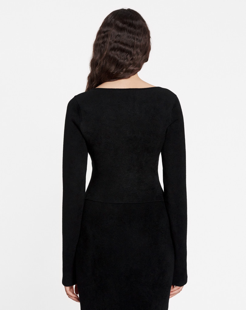 CARDIGAN À COL V EN JACQUARD