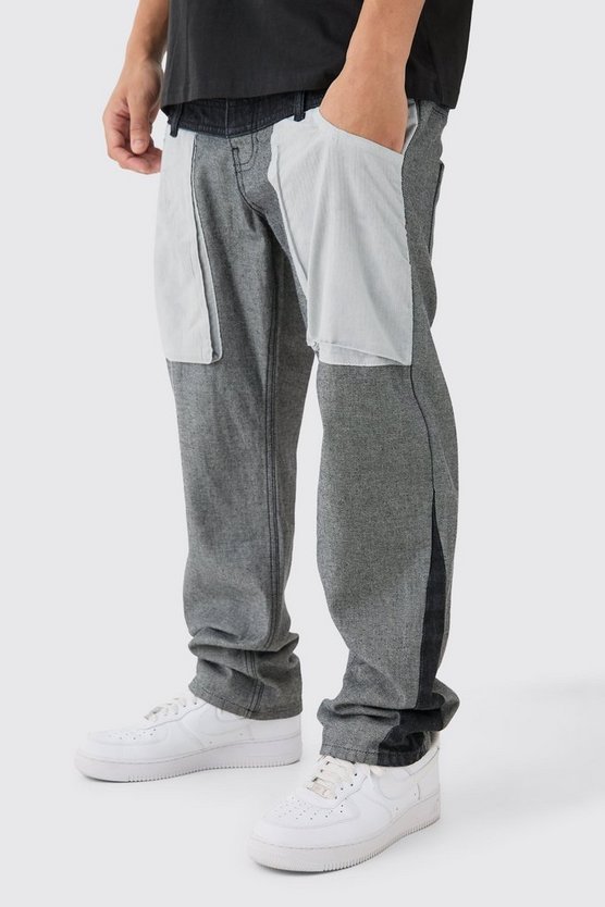 Lockere Jeans mit doppeltem Bund