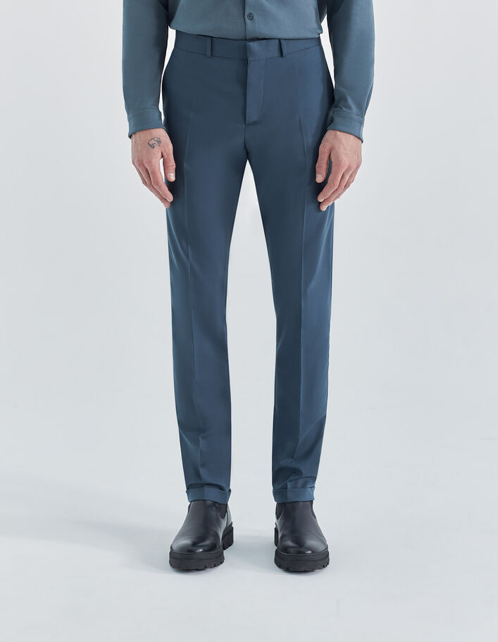 Pantalon de costume acier en twill TRAVEL SUIT Homme